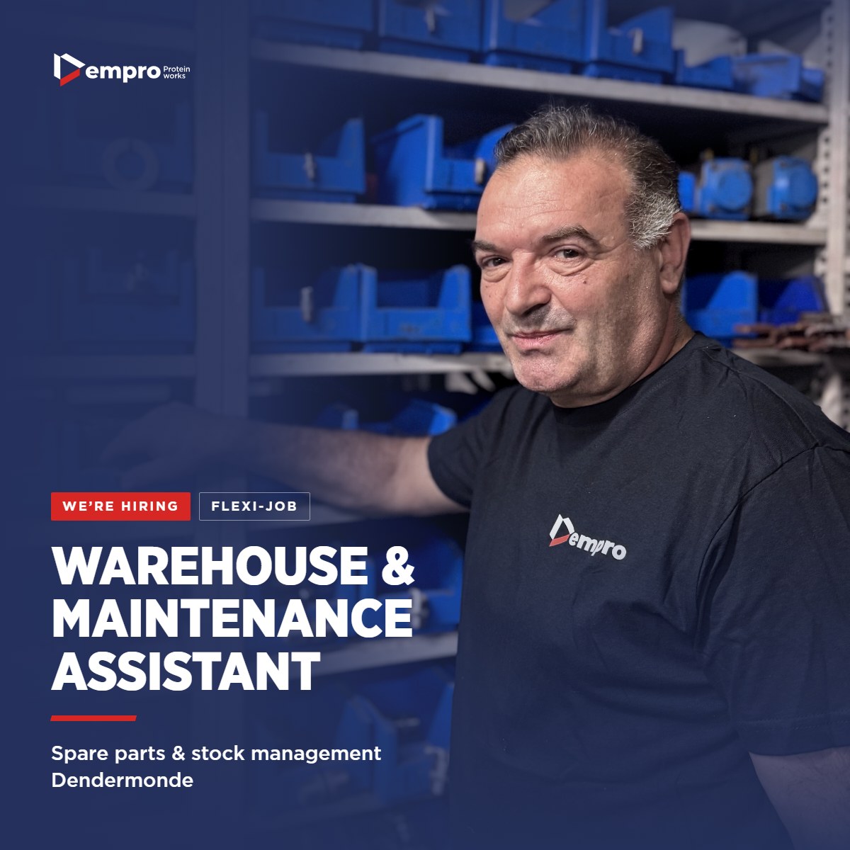We're hiring: Warehouse & Maintenance Assistant, flexi-job in Dendermonde