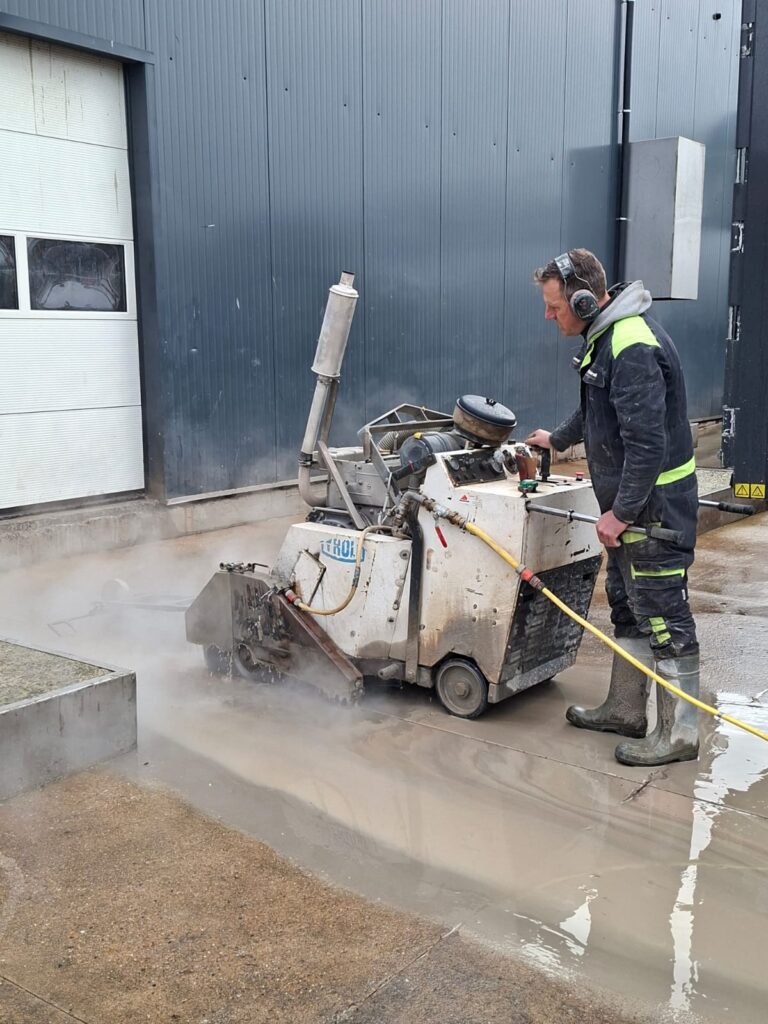 Concrete works at the Empro site in Dendermonde
